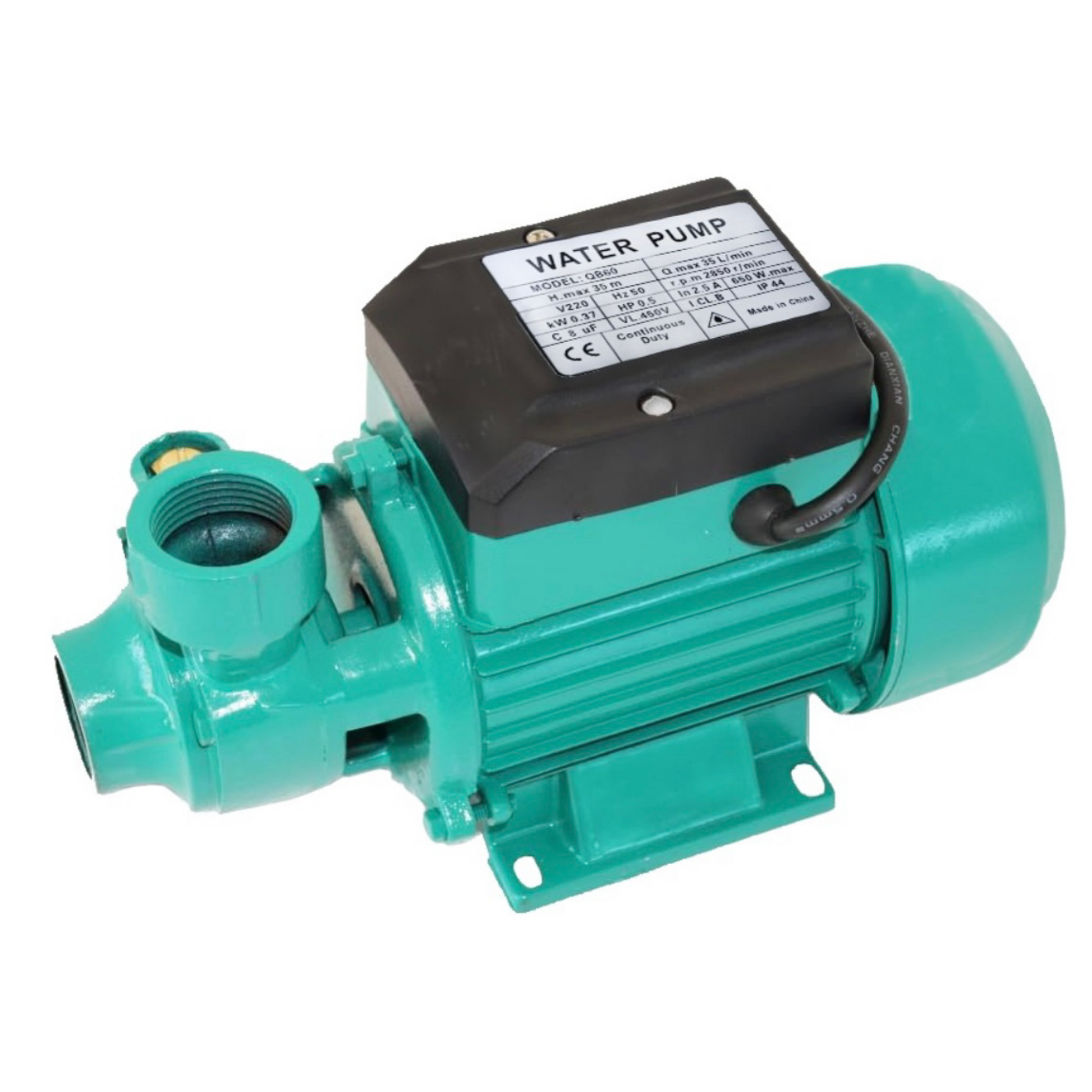 Bomba De Agua Periférica 0.5hp 35l/min Qb60 50hz Color Turquesa Fase eléctrica Monofásica - Mi tienda