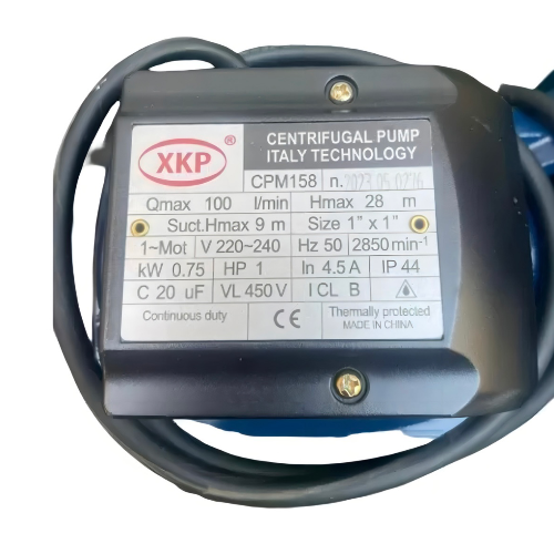 Bomba De Agua Centrifuga 1 Hp 1x1 Tecnología Italiana Cp158 Color Azul - Mi tienda